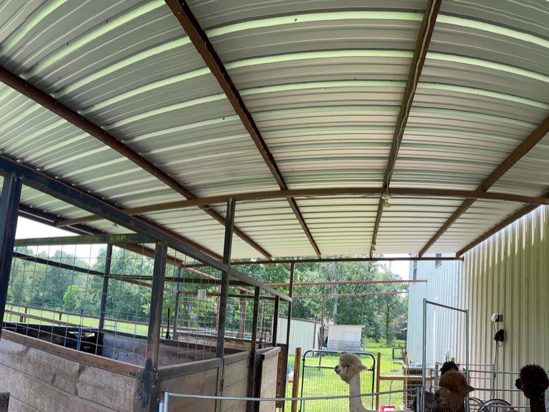 Farm use fence and carport extension