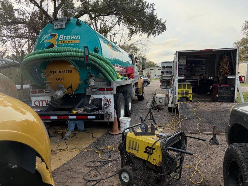 Mobile welding and fabrication for septic company